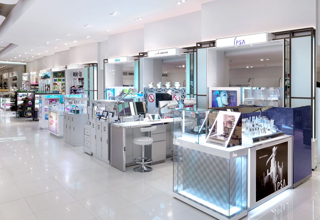 上海辦公室裝修化妝品展廳設(shè)計-第1張圖片-上海古都建筑設(shè)計集團(tuán)