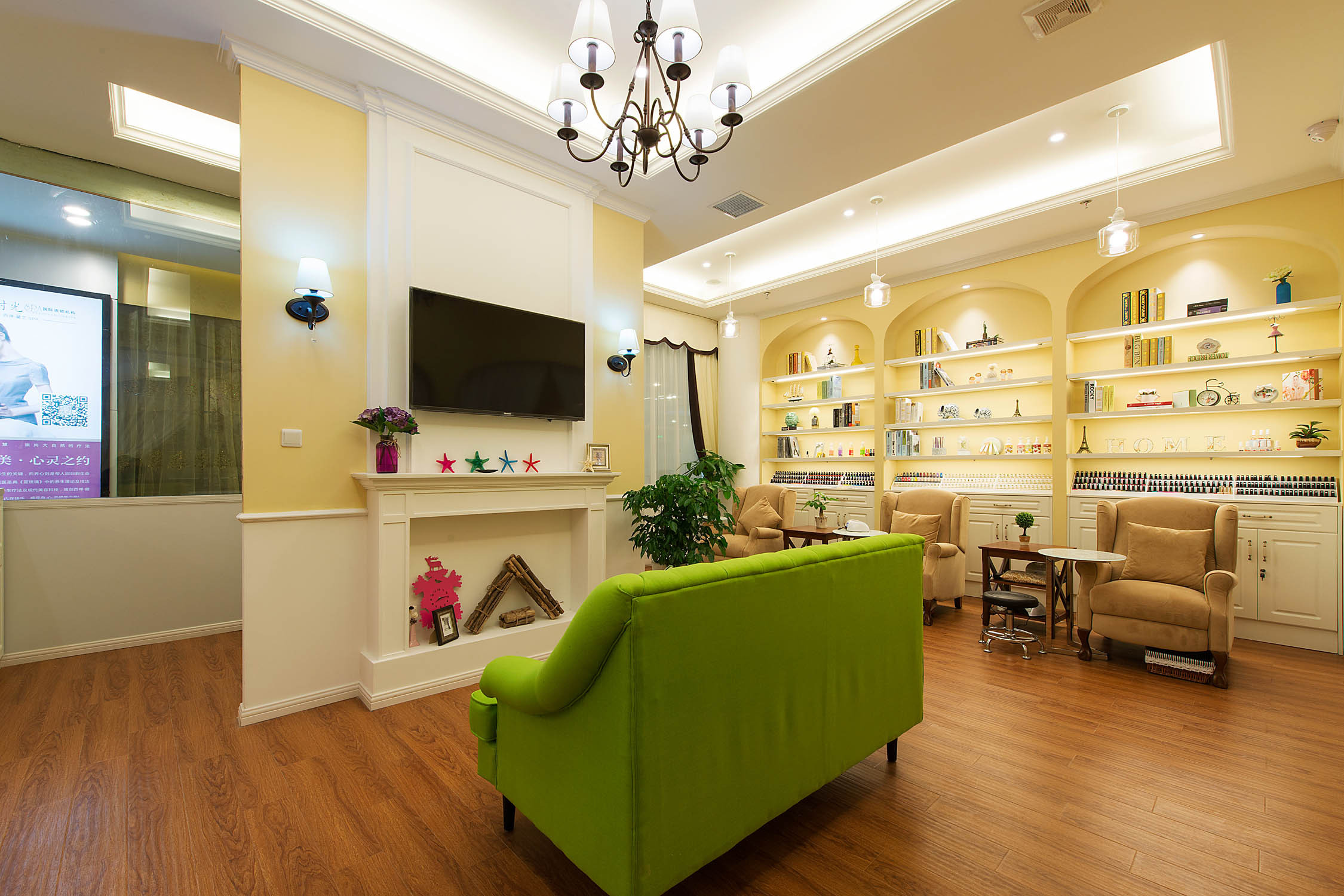 時尚清新美甲店裝修設(shè)計-第1張圖片-上海古都建筑設(shè)計集團(tuán)