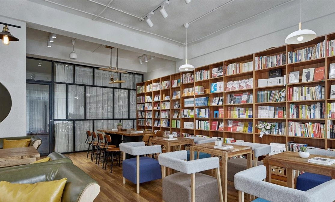 日式清新書店裝修設(shè)計效果圖-第2張圖片-上海古都建筑設(shè)計集團(tuán)