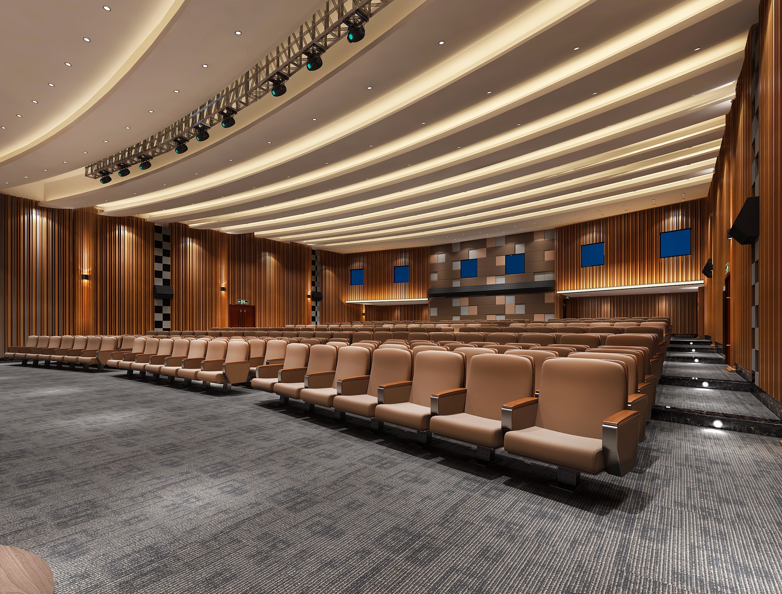 200平大型報告廳裝修設(shè)計-第3張圖片-上海古都建筑設(shè)計集團