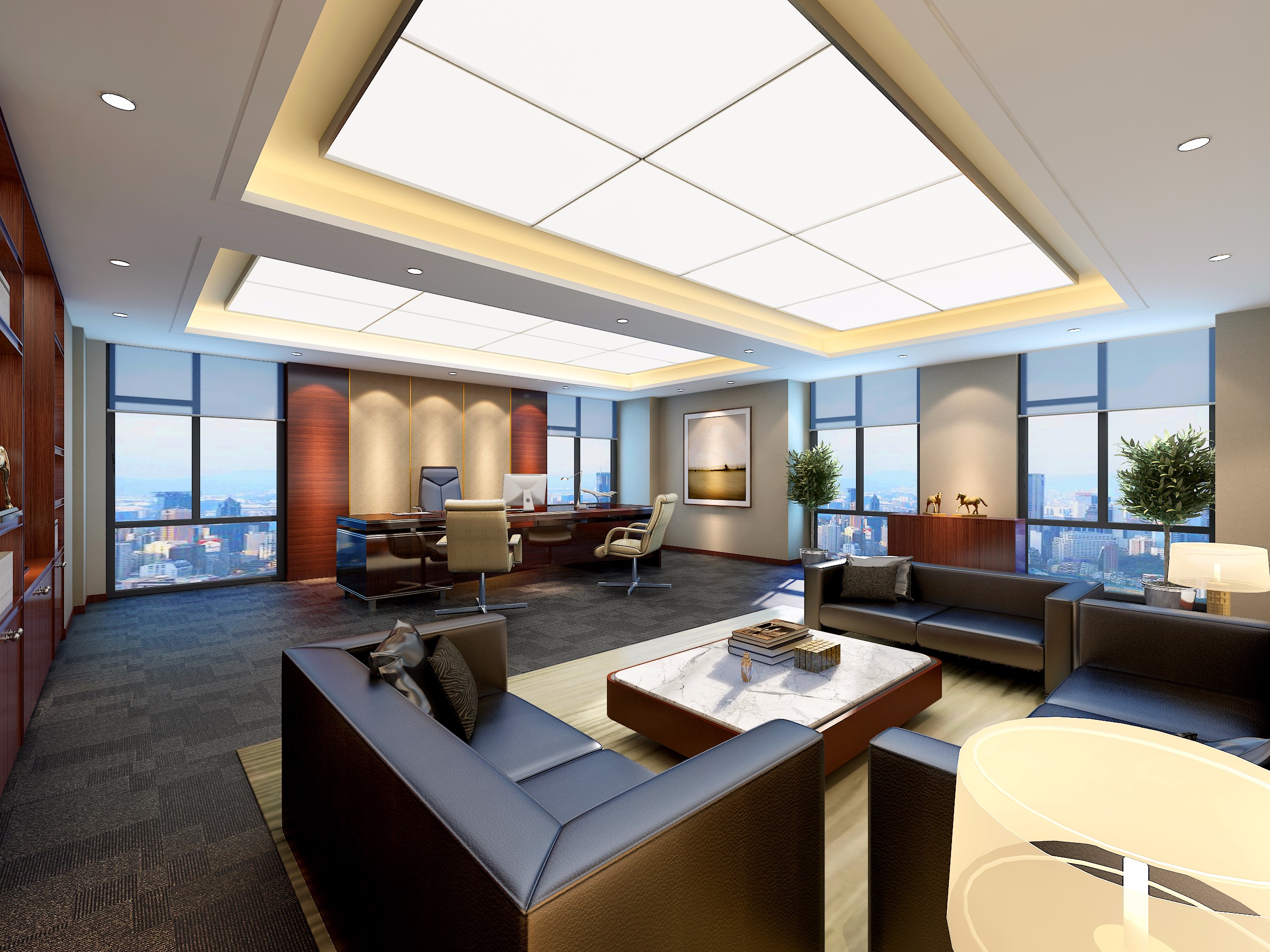 地產(chǎn)開發(fā)公司辦公室裝修設(shè)計-第2張圖片-上海古都建筑設(shè)計集團(tuán)