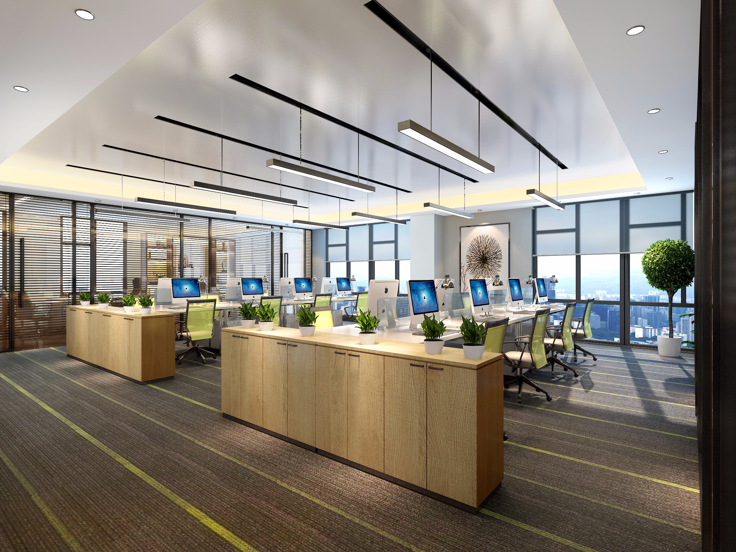 地產(chǎn)開發(fā)公司辦公室裝修設(shè)計-第3張圖片-上海古都建筑設(shè)計集團(tuán)