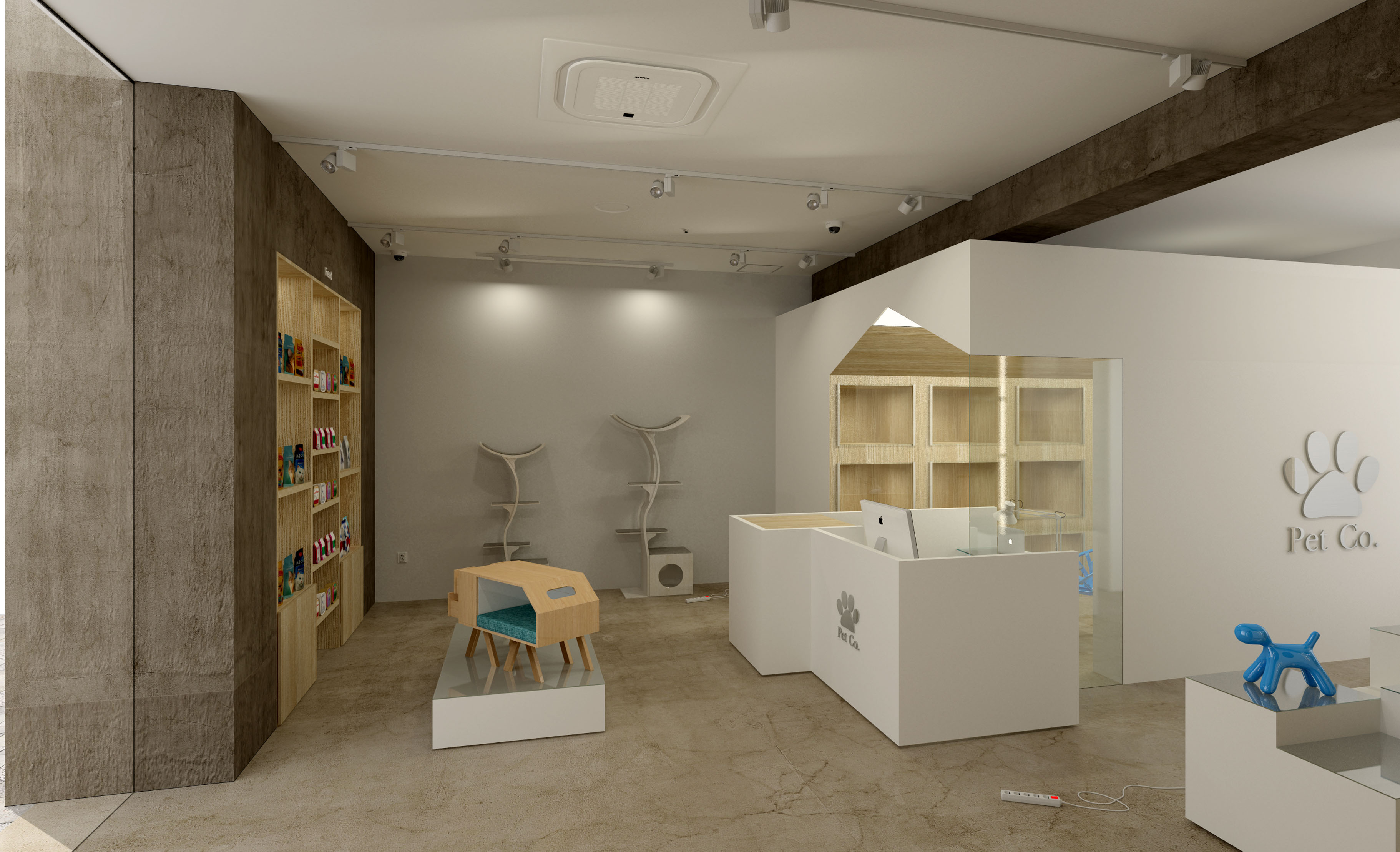 簡約風格寵物一體店裝修設計-第3張圖片-上海古都建筑設計集團