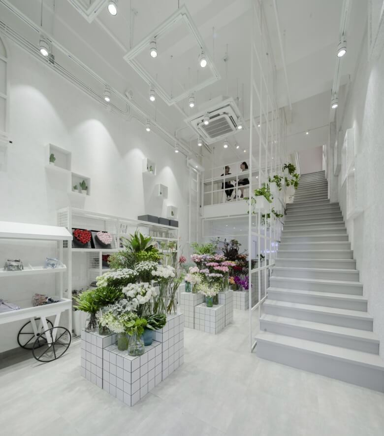 清新簡約花藝店裝修設(shè)計(jì)-第1張圖片-上海古都建筑設(shè)計(jì)集團(tuán)