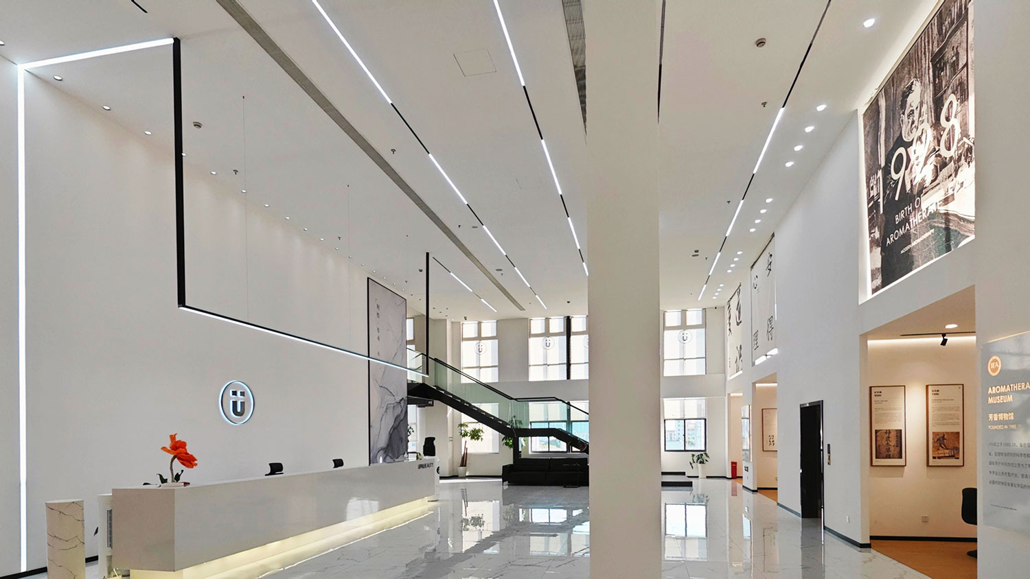 虹口1900生物科技公司辦公場所裝潢設(shè)計-第2張圖片-上海古都建筑設(shè)計集團(tuán)